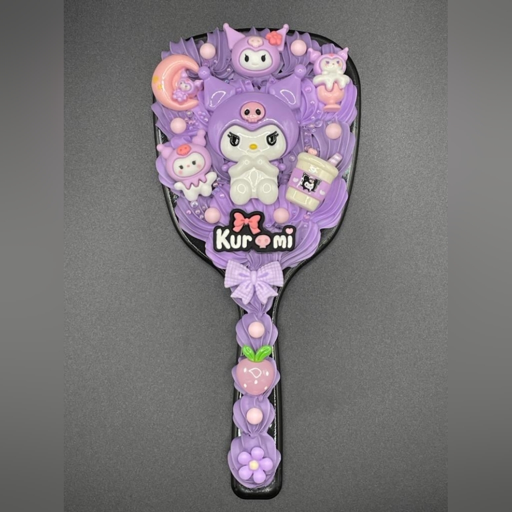 SOLD!!! Decoden Handheld Mirror Sanrio Kuromi (Small)